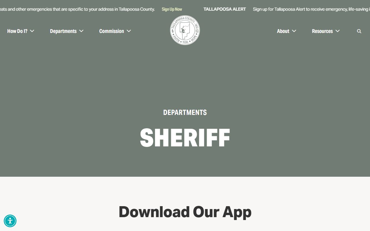 Tallapoosa County inmate population sheriff jail division source page